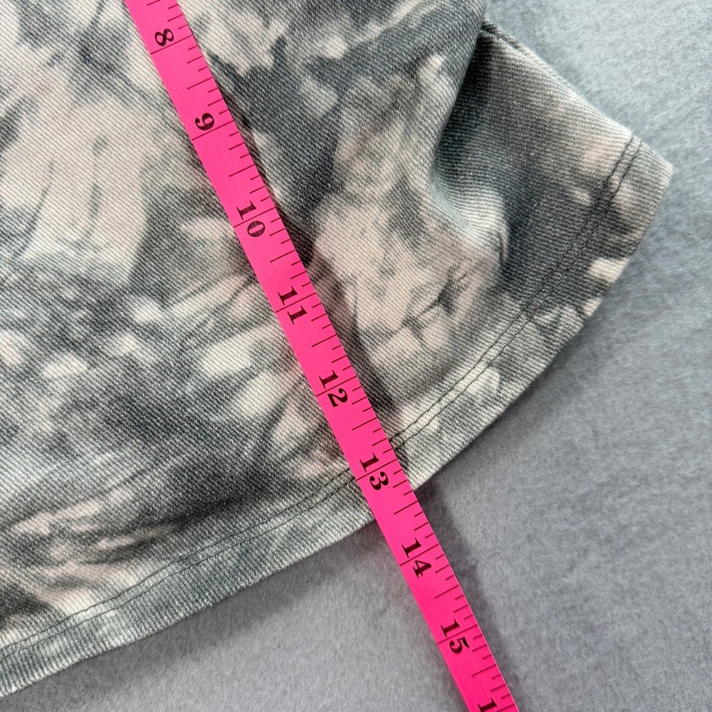 Grey Tie Dye Y2K Tube Top Womens Small Ribbed Cropped Strapless Grunge Festival - Picture 6 of 6